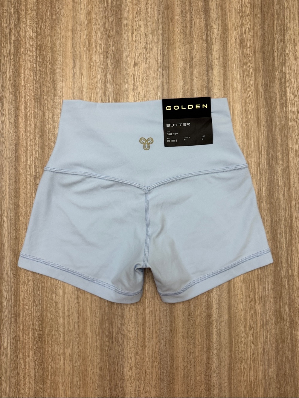 NWT Aritzia Golden Butter Cheeky Shorts High Rise 3” Inseam Size 2 in Villa Blue